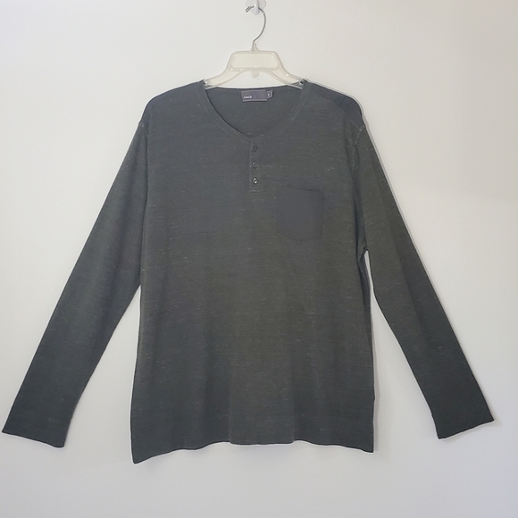 Vince Sunfaded Olive Green Slim Fit Pocket Tee
